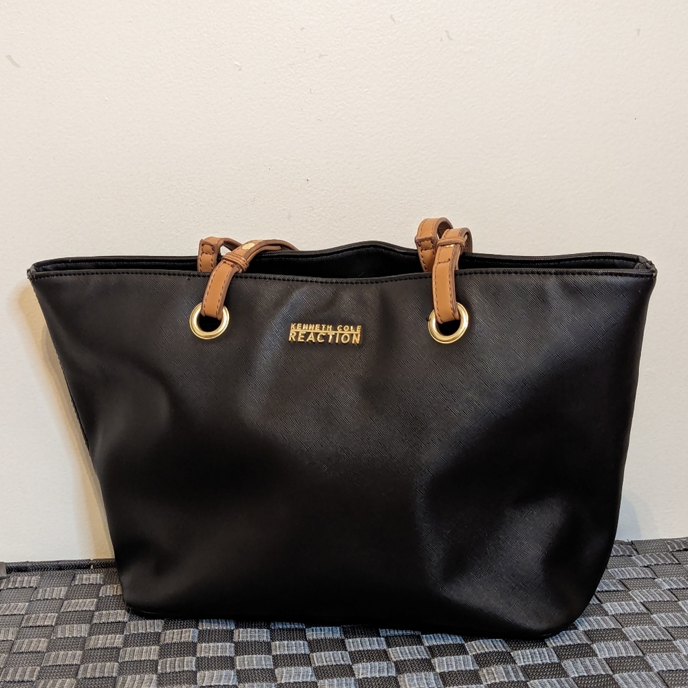 Black Tan Kenneth Cole Tote - Picture 5 of 5
